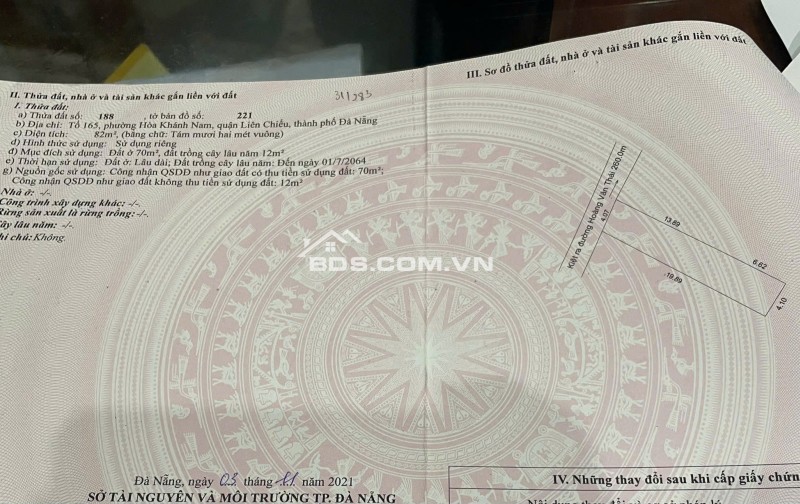 Bán đất K342 Hoàng Văn Thái - Gần ĐH Duy Tân